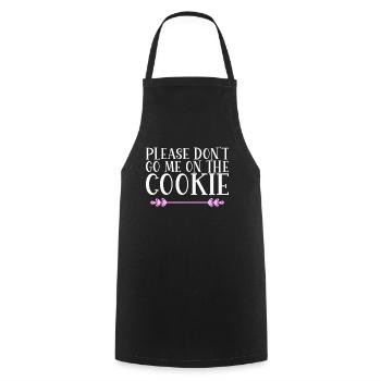 S’il vous plaît, ne me lancez pas sur le Cookie Denglisch - Tablier de cuisine - noir - Devant - AI Model Male 185 dark (185cm)