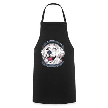 Golden Retriever Astronaut Space Pilot - Kochschürze - Schwarz - Vorne - AI Model Male 185 dark (185cm)