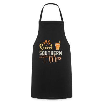 Sweet Tea Sweet Southern Mess Loves Southern Food - Kochschürze - Schwarz - Vorne - AI Model Male 185 dark (185cm)