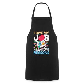 I Love My Job For All The Little Reasons - Kochschürze - Schwarz - Vorne - AI Model Male 185 dark (185cm)