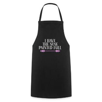 I have the Nose painted full Denglisch - Cooking Apron - black - Front - AI Model Male 185 dark (185cm)
