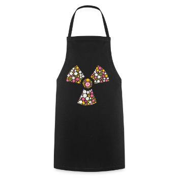 Radioactive Clover Flowers Radio Manip Radiology - Cooking Apron - black - Front - AI Model Male 185 dark (185cm)