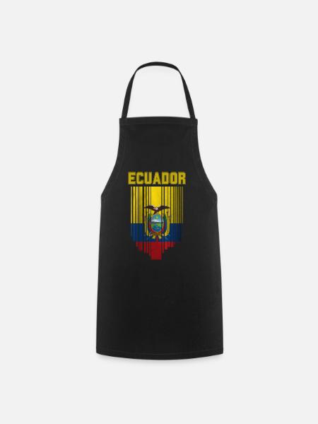 Drapeau de l’Équateur, fierté équatorienne - Tablier de cuisine - noir