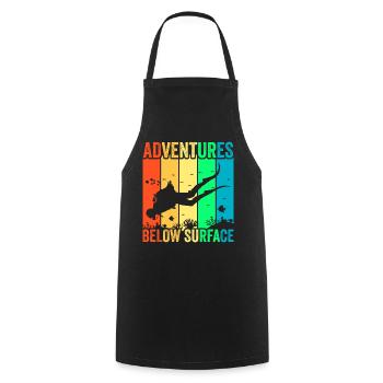 Scuba Diving, Scuba Diving, Holiday Sea Diver - Cooking Apron - black - Front - AI Model Male 185 dark (185cm)