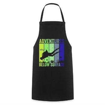 Scuba Diving, Scuba Diving, Holiday Sea Diver - Cooking Apron - black - Front - AI Model Male 185 dark (185cm)