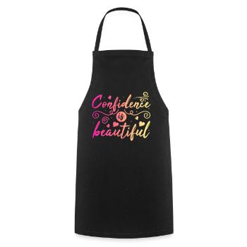 Be you! Self-confidence, positive thinking, motivation - Cooking Apron - black - Front - AI Model Male 185 dark (185cm)