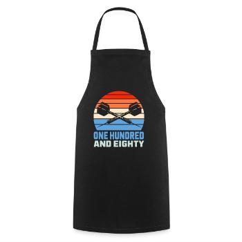 180 Retro Dart Dart Dart Player - Cooking Apron - black - Front - AI Model Male 185 dark (185cm)