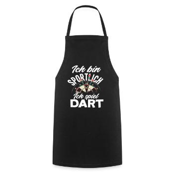 Dart Sportler Dartspieler Hobby Geschenk - Kochschürze - Schwarz - Vorne - AI Model Male 185 dark (185cm)