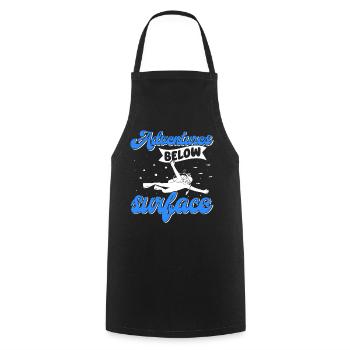 Scuba Diving, Scuba Diving, Holiday Sea Diver - Cooking Apron - black - Front - AI Model Male 185 dark (185cm)