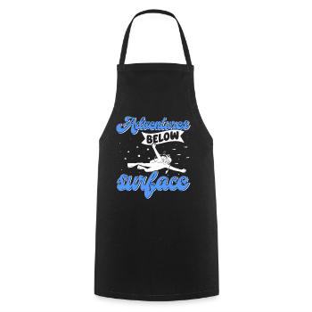 Scuba Diving, Scuba Diving, Holiday Sea Diver - Cooking Apron - black - Front - AI Model Male 185 dark (185cm)