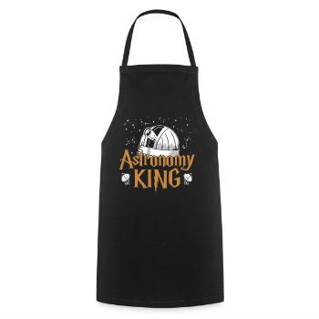 Roi de l’astronomie - Tablier de cuisine - noir - Devant - AI Model Male 185 dark (185cm)