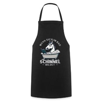 Meme Lustiger Spruch Pferd Schimmel im Bad, Spaß - Kochschürze - Schwarz - Vorne - AI Model Male 185 dark (185cm)