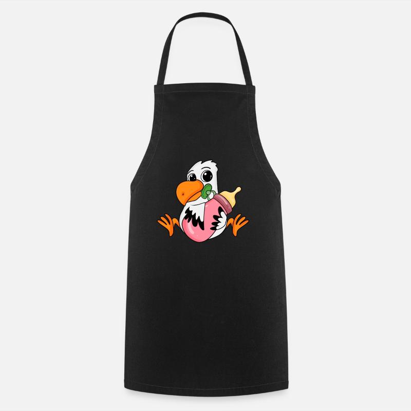Motif de mouette bébé - Tablier de cuisine - noir