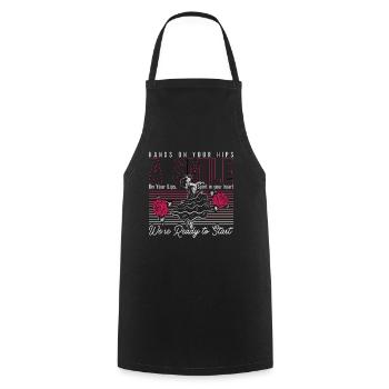 Dance Moves Hands On Your Hips A Smile Dancefloor - Cooking Apron - black - Front - AI Model Male 185 dark (185cm)