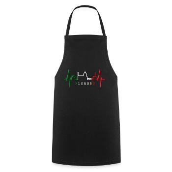 Florence Skyline Italy Heartbeat I Love Firenze - Cooking Apron - black - Front - AI Model Male 185 dark (185cm)