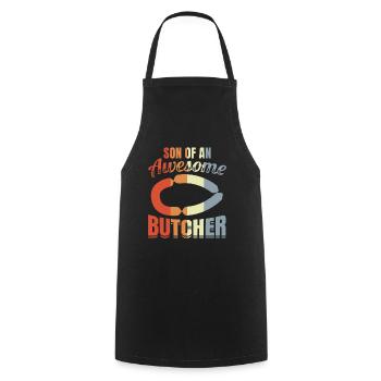 Butcher's Son - Cooking Apron - black - Front - AI Model Male 185 dark (185cm)