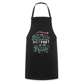 Mouvements de danse Si vous trébuchez, faites-le danser - Tablier de cuisine - noir - Devant - AI Model Male 185 dark (185cm)