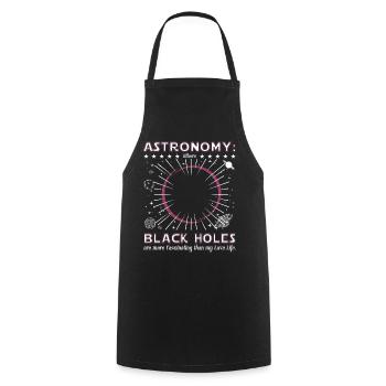 Astronomie Schwarzes Loch - Kochschürze - Schwarz - Vorne - AI Model Male 185 dark (185cm)