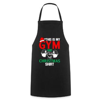 Das Ist Mein Fitnessstudio Und Mein Weihnachts - Kochschürze - Schwarz - Vorne - AI Model Male 185 dark (185cm)