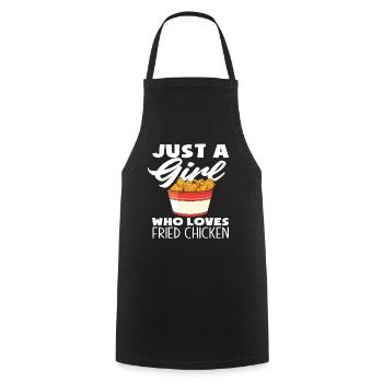 Only One Girl Loves Fried Chicken - Cooking Apron - black - Front - AI Model Male 185 dark (185cm)