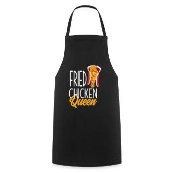Fried Chicken Queen - Kochschürze - Schwarz - Vorne - AI Model Male 185 dark (185cm)