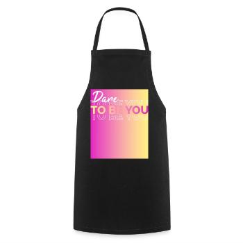 Be you! Self-confidence, positive thinking Motivation - Cooking Apron - black - Front - AI Model Male 185 dark (185cm)