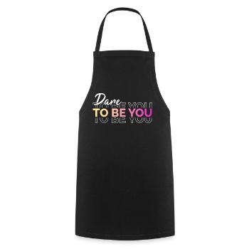 Be you! Self-confidence, positive thinking Motivation - Cooking Apron - black - Front - AI Model Male 185 dark (185cm)