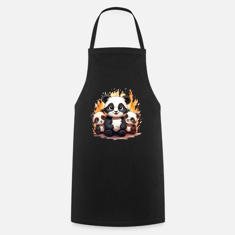 Baby panda squad - Cooking Apron - black