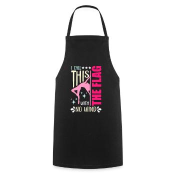Pole Dancing I Call This The Flag With Pole Fit - Cooking Apron - black - Front - AI Model Male 185 dark (185cm)