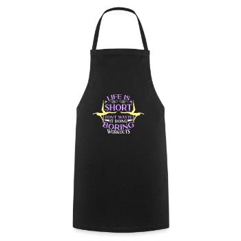 Pole Dancing Life Is Short Don't Waste It Pole Fit - Cooking Apron - black - Front - AI Model Male 185 dark (185cm)