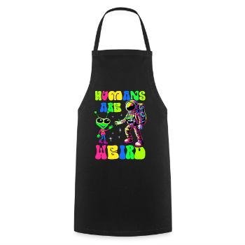 Extraterrestre, OVNI, UAP, espace, Objet volant spatial - Tablier de cuisine - noir - Devant - AI Model Male 185 dark (185cm)