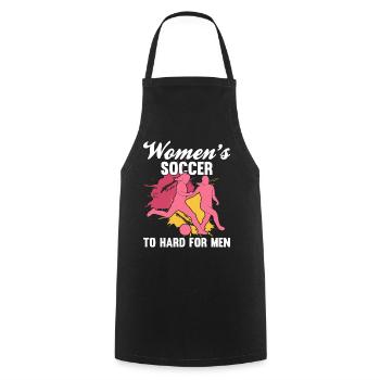 Soccer féminin, Football féminin, Football féminin - Tablier de cuisine - noir - Devant - AI Model Male 185 dark (185cm)