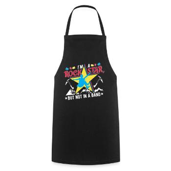 I'm a rock star, but not in a band - Cooking Apron - black - Front - AI Model Male 185 dark (185cm)