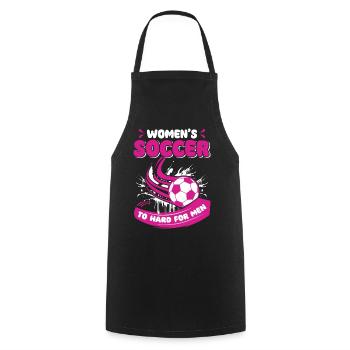 Frauenfußball, Fußball Frauen Soccer Damenfußball - Kochschürze - Schwarz - Vorne - AI Model Male 185 dark (185cm)