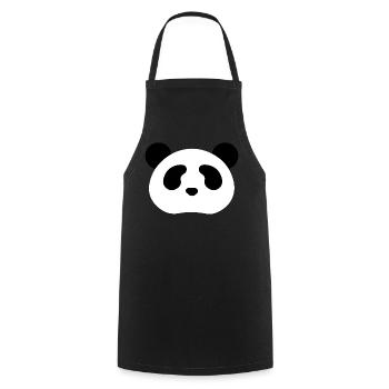 Panda Bear - Kochschürze - Schwarz - Vorne - AI Model Male 185 dark (185cm)