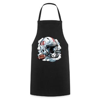 American Football - Kochschürze - Schwarz - Vorne - AI Model Male 185 dark (185cm)