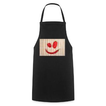 SPICY Smiley - Cooking Apron - black - Front - AI Model Male 185 dark (185cm)