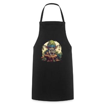 Pilz Kobold Baumstamm Wald Fantasy Shirt - Kochschürze - Schwarz - Vorne - AI Model Male 185 dark (185cm)
