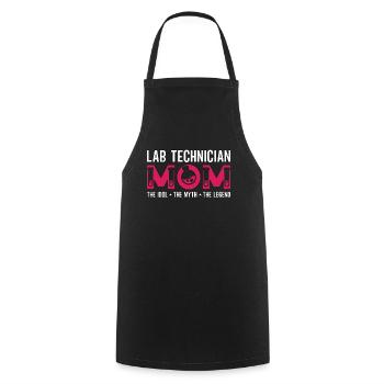 Lab Technician Mom The Idol The Myth Researcher - Cooking Apron - black - Front - AI Model Male 185 dark (185cm)