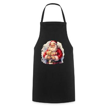 Aquarell mit Geschenken - Kochschürze - Schwarz - Vorne - AI Model Male 185 dark (185cm)