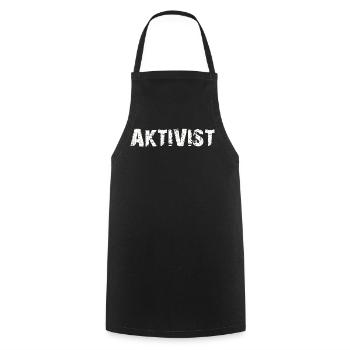 AKTIVIST - Kochschürze - Schwarz - Vorne - AI Model Male 185 dark (185cm)