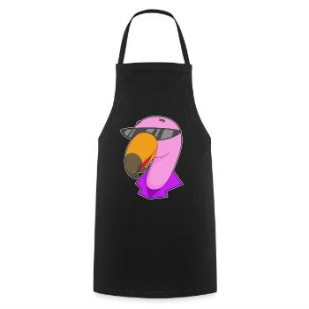 Flamingo Sunglasses - Cooking Apron - black - Front - AI Model Male 185 dark (185cm)