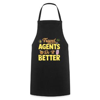 Travel Agents Do It Better Travel Agency - Cooking Apron - black - Front - AI Model Male 185 dark (185cm)