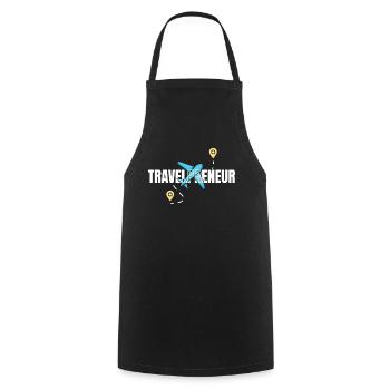 Travel Preneur Reisebüro - Kochschürze - Schwarz - Vorne - AI Model Male 185 dark (185cm)
