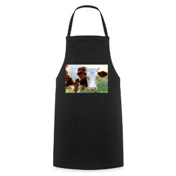 Kuh Poster - Kochschürze - Schwarz - Vorne - AI Model Male 185 dark (185cm)