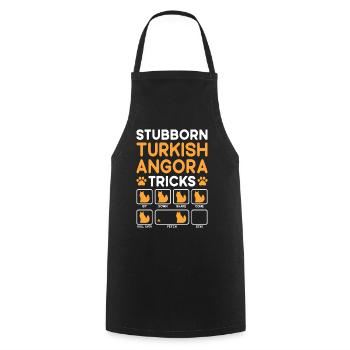 Tricks Têtus Chat Angora Turc - Tablier de cuisine - noir - Devant - AI Model Male 185 dark (185cm)
