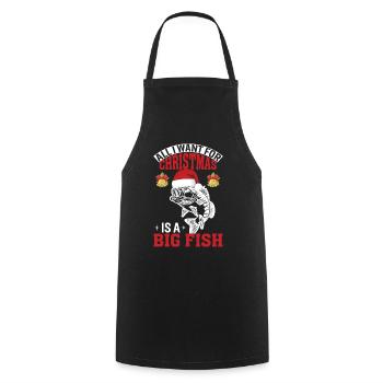 All I want for Christmas is a big F - Cooking Apron - black - Front - AI Model Male 185 dark (185cm)