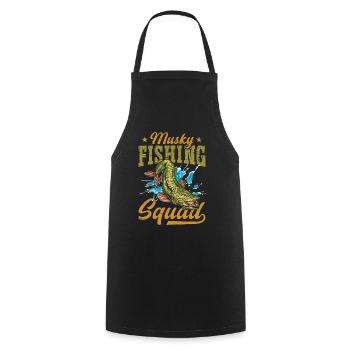 Escouade de pêche musquée Pêche musquée - Tablier de cuisine - noir - Devant - AI Model Male 185 dark (185cm)