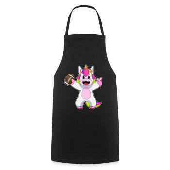 Licorne Football Américain Sports - Tablier de cuisine - noir - Devant - AI Model Male 185 dark (185cm)