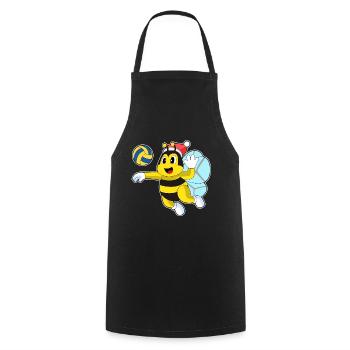 Bee Christmas Volleyball - Cooking Apron - black - Front - AI Model Male 185 dark (185cm)